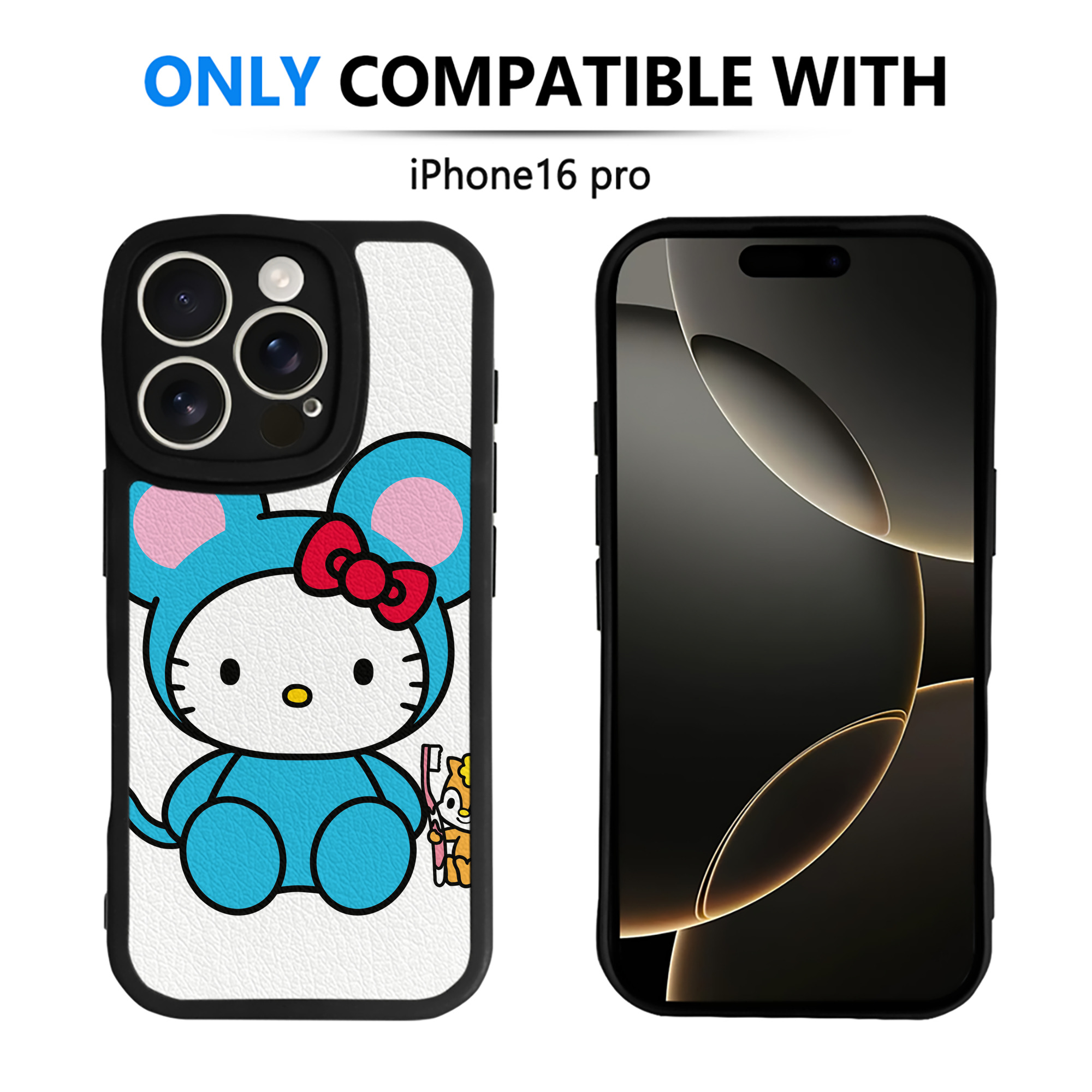 （画像用） Hello Kitty ハローキティ 【iPhone 16シリーズ対応】シリコンスマホケース（レザー調） 材質：シリコン